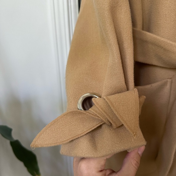 Stylish Tan Belted Coat - Picture 3 of 5